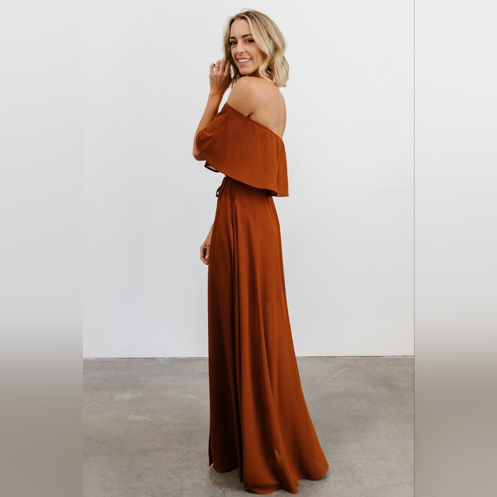 Baltic Born Victoria Off Shoulder Maxi Dress, Spice, Size XL - Picture 5 of 14